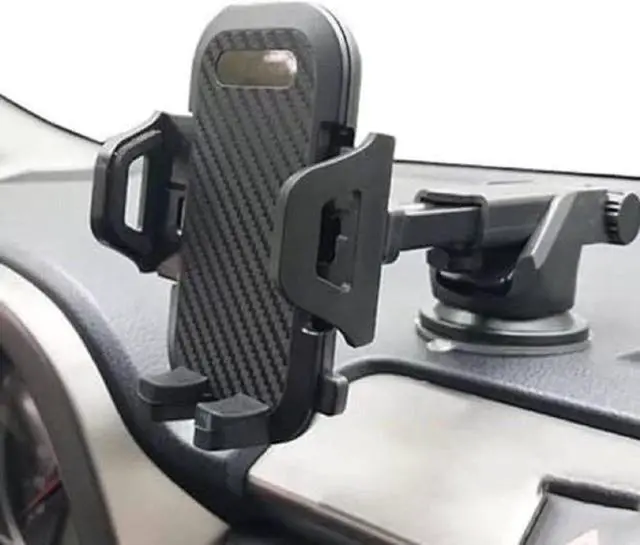 Alt view image 4 of 7 - Mobile Phone Car Holder Mount UrbanX Windshield/Air Vent/Dashboard Cell Phone Holder for Car 360 Degree Rotation Universal Suction Mount Stand Compatible with Galaxy Phones A12 - Black