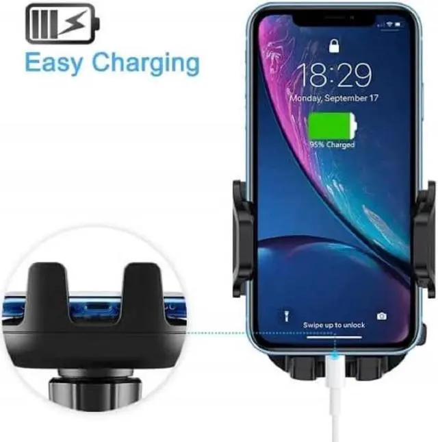 Alt view image 2 of 7 - Mobile Phone Car Holder Mount UrbanX Windshield/Air Vent/Dashboard Cell Phone Holder for Car 360 Degree Rotation Universal Suction Mount Stand Compatible with Galaxy Phones A12 - Black