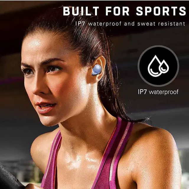 Alt view image 6 of 7 - UrbanX Street Buds Pro Bluetooth Earbuds for LG Velvet 5G True Wireless, Noise Isolation, Charging Case, Quality Sound, Water Resistant (US Version) - Amethyst Purple