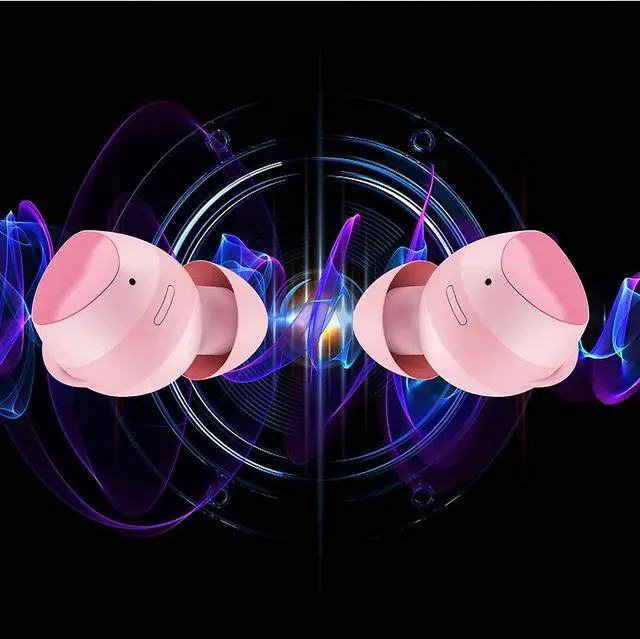 Alt view image 7 of 7 - Urbanx Street Buds Plus True Bluetooth Earbud Headphones for Samsung Galaxy A30 - Wireless Earbuds w/Noise Isolation - Pink (US Version with Warranty)