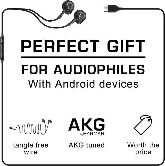 Alt view image 4 of 7 - UrbanX 2020 Headphones for Samsung Galaxy A53 5G A73 5G Plus with Type C Connector | Designed by AKG with Microphone and Volume Buttons