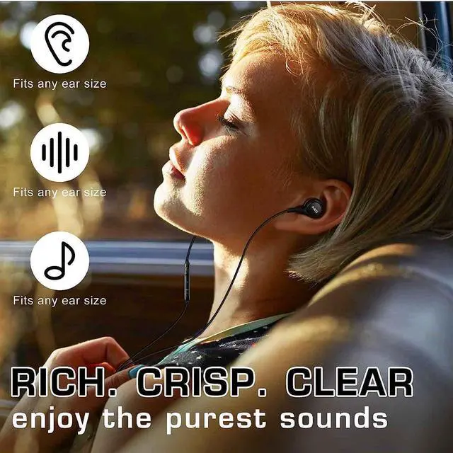 Alt view image 3 of 7 - UrbanX OEM Corded Stereo Headphones for Motorola Moto G Stylus (2021) with Microphone and Volume Buttons - Black (US Version with Warranty)