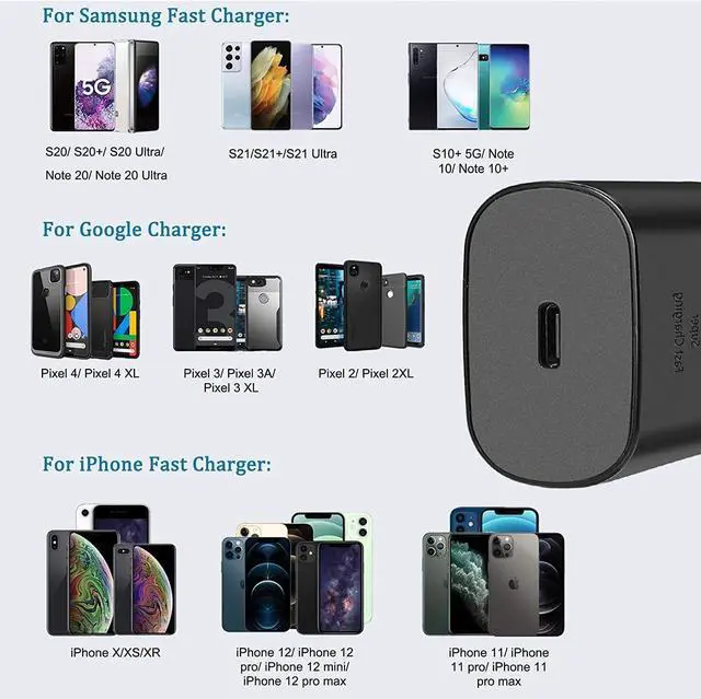 Alt view image 5 of 7 - Fast Adaptive 25W Charger Compatible with Samsung Galaxy S21/S21+/ S21 Ultra, Note10 Plus/Note 20 /S20/S20+/S20 Ultra, LG with 4FT (1.2M) UrbanX USB C PD Charging and Data Transfer Cable
