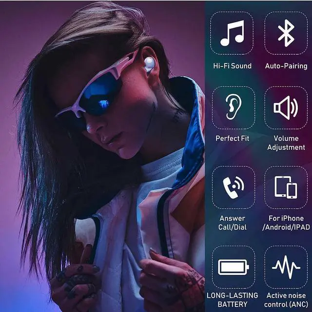 Alt view image 6 of 7 - UrbanX Street Buds Pro Bluetooth Earbuds for Kindle Paperwhite True Wireless, Noise Isolation, Charging Case, Quality Sound, Water Resistant Supports All Kindle Tablets (US Version) - Amethyst Purple