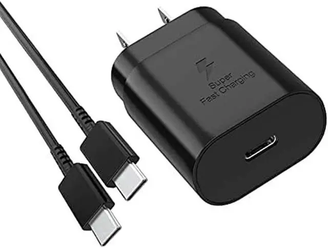 Alt view image 2 of 7 - USB C Charger-25W PD Wall Charger Fast Charging for Samsung galaxys Tab Active 2 and 3ft Type C to C Cable - Black (US Version with Warranty)