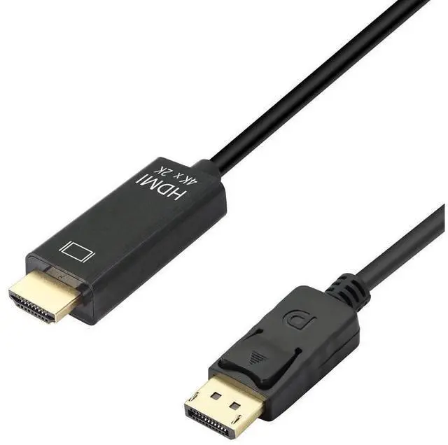 Main image of Vszerda DisplayPort to HDMI Cable,6 Feet Gold-Plated DP to HDMI Adapter Male to Male,4K Resolution Ready for Projector,Desktop,Laptop and More