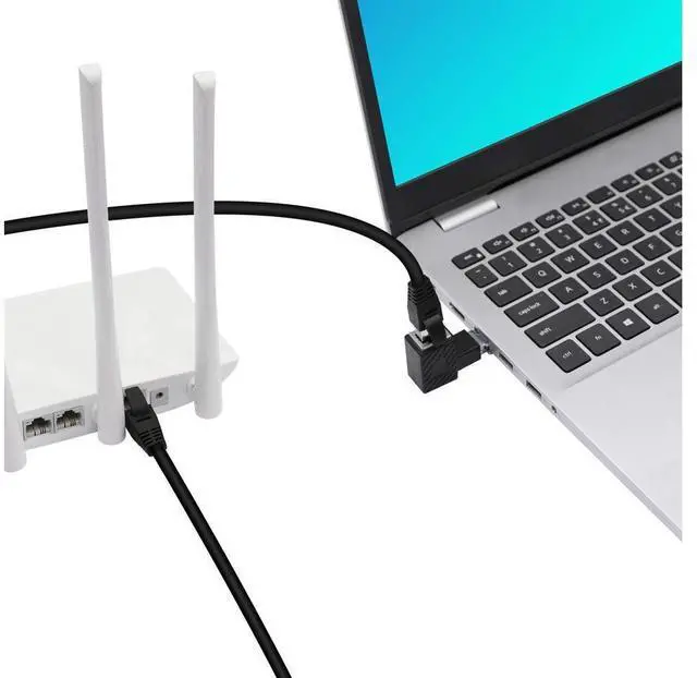 Alt view image 5 of 6 - Vszerda Cat5e/Cat6 RJ45 Ethernet Adapter2Pack 90 Degree Ethernet RJ45 / 8P8C Male to Female Right Angle Adapter Support Cat6 / Cat5e / Cat5 Standard LAN CableDown