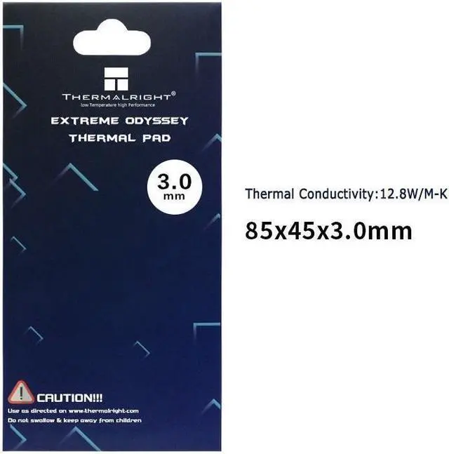 Alt view image 2 of 6 - Thermalright Extreme Odyssey Thermal Pad 12.8 W/mK Non Conductive Heat Resistance High Temperature Resistance Silicone Thermal Pads for Laptop Heatsink/GPU/CPU/LED Cooler 85*45*3mm