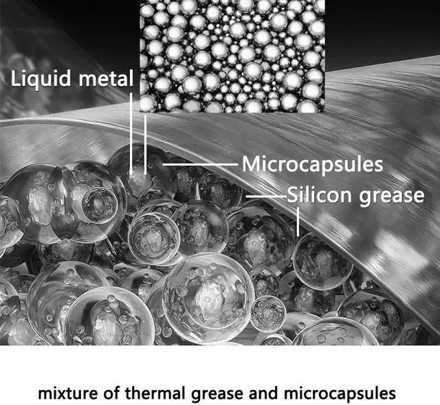 Alt view image 2 of 7 - UPSIREN LMTG-100 Liquid metal microcapsules thermal grease Non-conductive Liquid metal 100W/Mk Easy to apply high performance