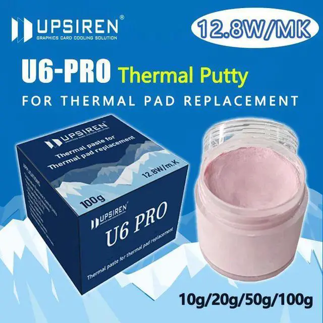 Alt view image 2 of 7 - UPSIREN U6 PRO Thermal Putty For VGA GPU IC Processor Rapid Cooling Thermal Pad Replacement Heat Blocking Putty High Performance 50 g