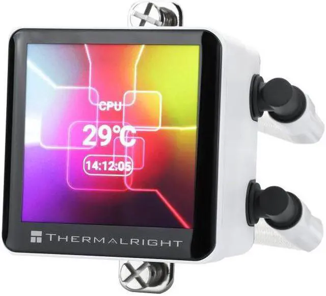 Alt view image 2 of 7 - Thermalright Frozen Vision 240 ARGB Liquid CPU Water Cooler with IPS LCD Screen,120mm ARGB PWM Fan,240 White Cold Row, Computer Water Cooler for AMD/AM4/AM5,Intel LGA1700/115X/1200/2011/2066, WHITE