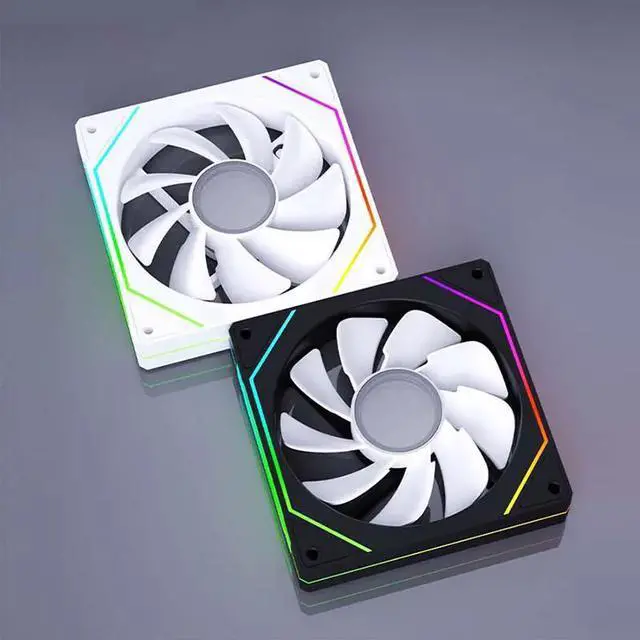 Alt view image 6 of 7 - UPSIREN UF1-4Pro 120mm Case Fan (White), ARGB Double Halo Light Effect, Shock Absorption and Low Noise, Support Motherboard Light Effect Synchronization 1pack White