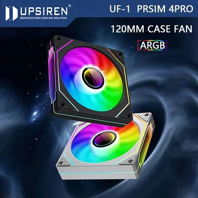 Alt view image 2 of 7 - UPSIREN UF1-4Pro 120mm Case Fan (White), ARGB Double Halo Light Effect, Shock Absorption and Low Noise, Support Motherboard Light Effect Synchronization 1pack White