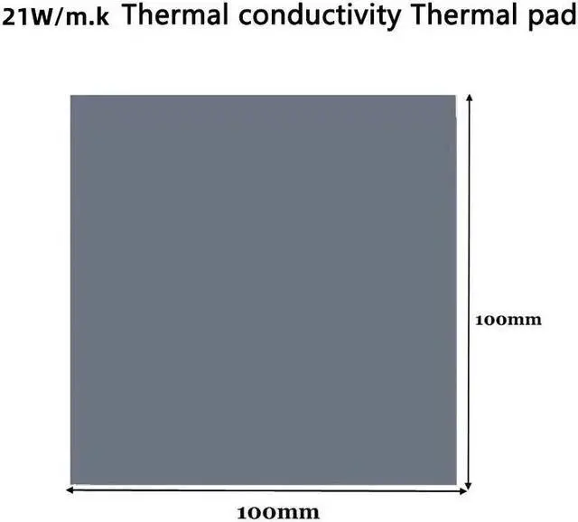 Alt view image 3 of 6 - UPSIREN OEM Thermal Pad 21W/mk Size 100x100mm Non Conductive Heat Resistance High Temperature Resistance Silicone Thermal Pads for Laptop Heatsink/GPU/CPU/LED Cooler