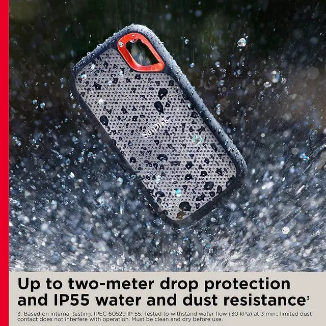 Alt view image 5 of 6 - SanDisk 4TB Extreme Portable SSD - Up to 1050MB/s - USB-C, USB 3.2 Gen 2 - External Solid State Drive - SDSSDE61-4T00-G25