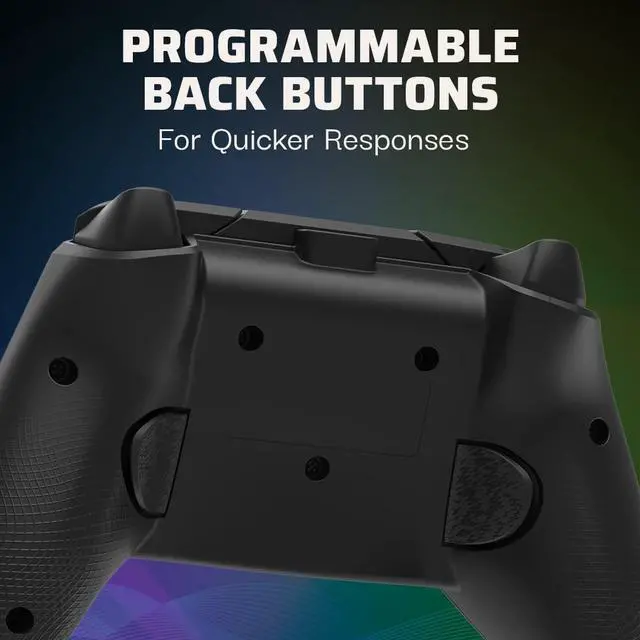 Alt view image 5 of 7 - PDP Afterglow Wave Wired LED Controller for Xbox Series X|S/Xbox One/PC, RGB Lights, Customizable/App Supported - Black