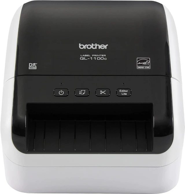 Main image of Brother QL-1100C Wide Format, Postage and Barcode Professional Thermal Label Printer, Black