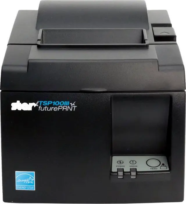 Alt view image 2 of 4 - Star Micronics TSP143IIILAN Ethernet (LAN) Thermal Receipt Printer with Auto-Cutter and Internal Power Supply - Gray