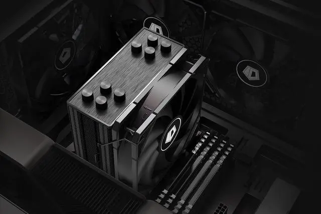 Alt view image 6 of 7 - ID-COOLING SE-224-XTS Black CPU Cooler 4 Heatpipes CPU Air Cooler 120mm PWM Fan CPU Fan for Intel LGA1700/115X/1200; AMD AM4/AM5