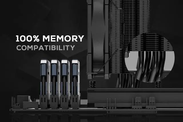 Alt view image 5 of 7 - ID-COOLING SE-224-XTS Black CPU Cooler 4 Heatpipes CPU Air Cooler 120mm PWM Fan CPU Fan for Intel LGA1700/115X/1200; AMD AM4/AM5