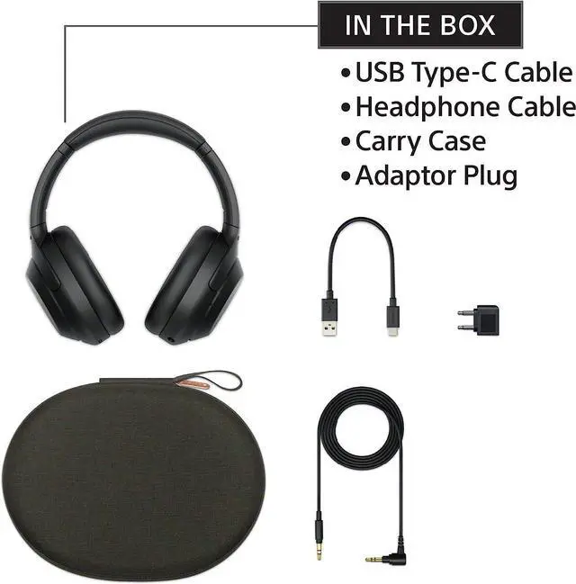 Alt view image 7 of 20 - Sony WH1000XM4 Wireless Noise Canceling Over the Ear Headphones - Black