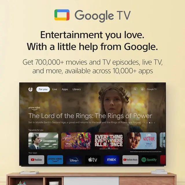 Alt view image 3 of 8 - Sony 85 Inch 4K Ultra HD TV X77L Series: LED Smart Google TV KD85X77L- 2023 Model, Black