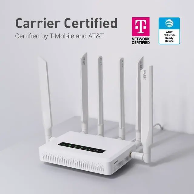 Alt view image 2 of 7 - GL.iNet GL-X3000 (Spitz AX) 5G NR AX3000 Cellular Gateway Router, Wi-Fi 6, Multi-WAN, & Detachable Antennas, Dual-SIM, OpenVPN & WireGuard, OpenWrt, MU-MIMO, RV, T-Mobile & AT&T IoT Device Certified