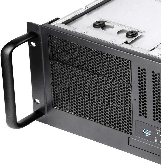 Alt view image 4 of 7 - SilverStone Technology RM41-506 4U rackmount Server case with six 5.25" Drive Bays, SST-RM41-506