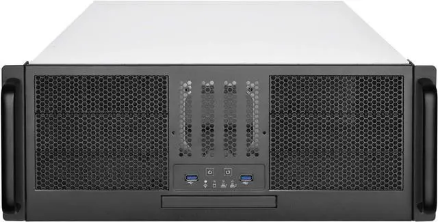 Alt view image 2 of 7 - SilverStone Technology RM41-506 4U rackmount Server case with six 5.25" Drive Bays, SST-RM41-506