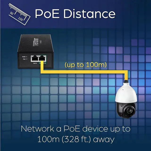 Alt view image 5 of 14 - TRENDnet Gigabit PoE++ Injector, Convert A Non-PoE Port To A PoE++ Gigabit Port, PoE (15.4W), PoE+ (30W), Or PoE++ (95W), Up to 100m (328 ft), Integrated Power Supply, Black, TPE-119GI