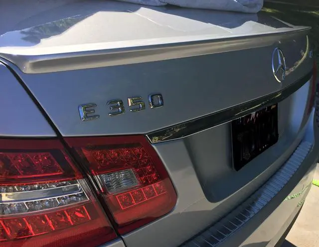 Alt view image 3 of 7 - DTO SPOILER 2010-2016 Fit FOR Mercedes Benz E-Class W212 Sedan Trunk Spoiler A Painted #744/775 Silver metallic IN STOCK