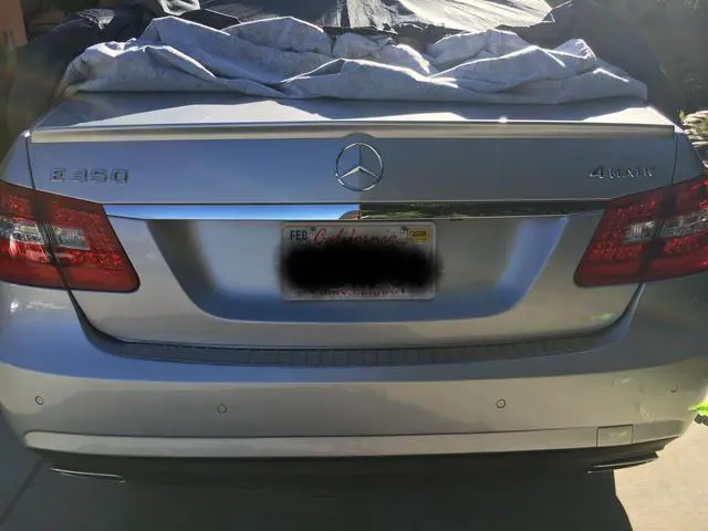 Alt view image 6 of 7 - DTO SPOILER 2010-2016 Fit FOR Mercedes Benz E-Class W212 Sedan Trunk Spoiler A Painted #744/775 Silver metallic IN STOCK