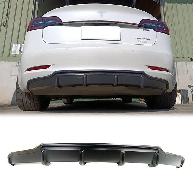 Main image of Fit for  2018-2021 Model 3 Fastback Sedan Rear Bumper Diffuser Unapinted