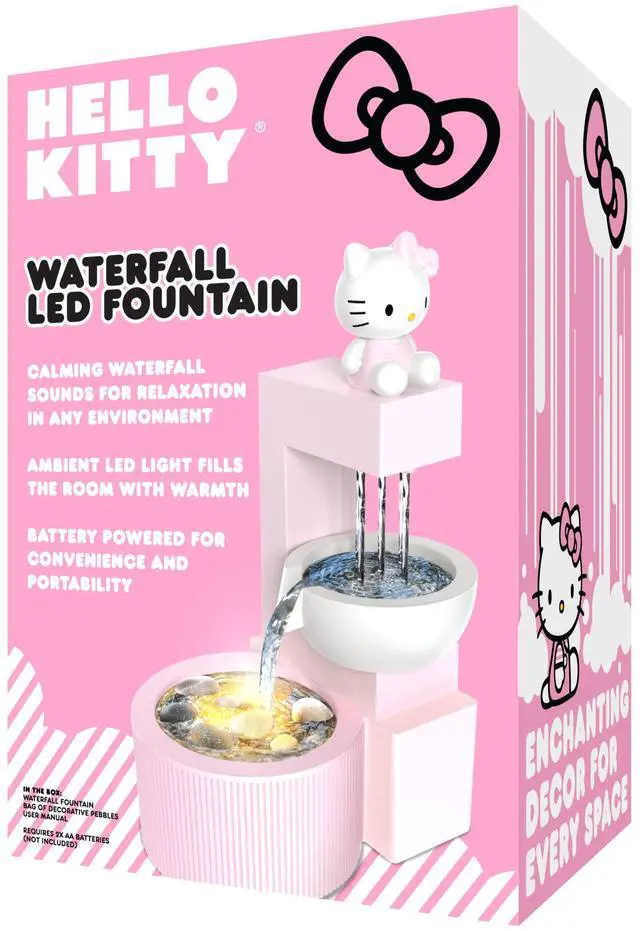 Alt view image 5 of 5 - Hello Kitty Pink Waterfall LED Fountain