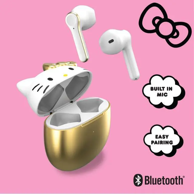 Alt view image 3 of 4 - Hello Kitty Bluetooth Wireless Earbuds with Charging Case