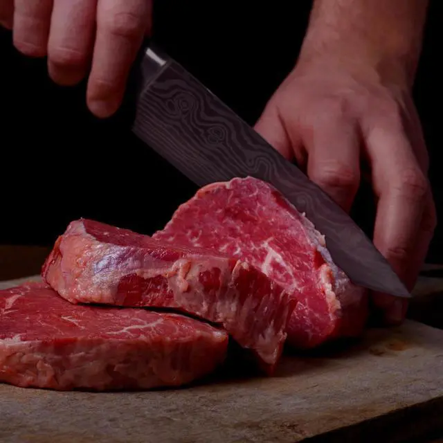 Alt view image 5 of 6 - WELLHOME Kitchen Chef Knife 8 Inch - Sharp Damascus Pattern High Carbon Stainless Steel Professional Chef's Knives for Meat and Vegetable Cutting