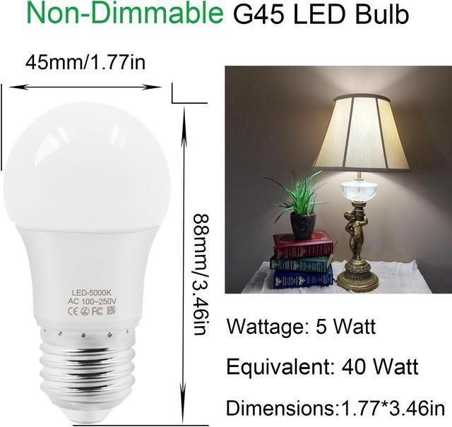 Alt view image 7 of 7 - WELLHOME 6PCS A15 LED Lights 4W Led Bulbs 5000K Daylight,40W Equivalent Light Bulb, E26 Base, Ceiling Fan Light Bulb,120V 40w Appliance Bulb,Non-Dimmable