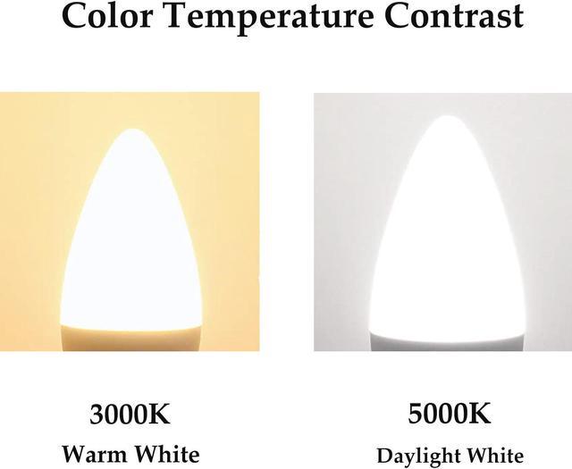 Alt view image 5 of 7 - WELLHOME 6PCS E12 LED Candelabra Bulbs, 40W Equivalent Ceiling Fan Bulb Chandelier Bulbs, 4W B11 / C37 LED Bulb Daylight White 5000K Dimmable Candle Lights, 400 Lumens