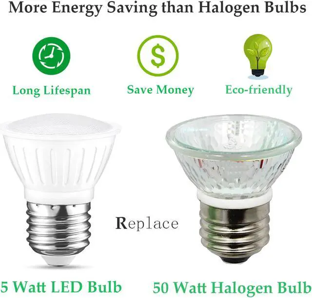 Alt view image 7 of 7 - WELLHOME 6PCS PAR16 LED Light Bulb, 7 Watt 65 Watts Equivalent Dimmable 3000K Soft White, E26, 120V