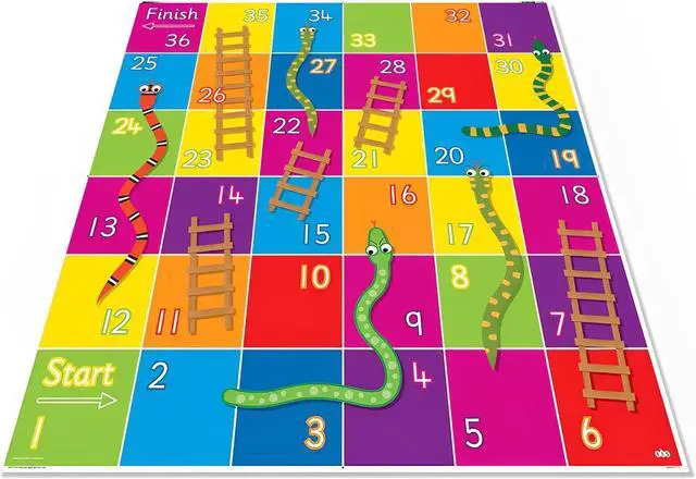 Alt view image 2 of 3 - TTS Snakes and Ladders Mat for Bee-Bot or Blue-Bot Floor Robots Coding Toy - Educational Coding STEM Learning Toys Accessories Playmats Gifts for Kids Ages 3+
