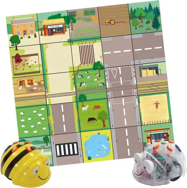 Alt view image 2 of 3 - TTS Countryside Mat for Bee-Bot and Blue-Bot, Coding Floor Robot Accessory Mats, Educational STEM Learning & Teaching Programming Robots Playmats Accessories
