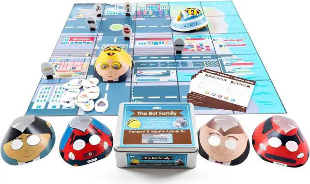 Alt view image 4 of 5 - TTS World Mat Bundle for Bee-Bot or Blue-Bot Educational Programmable Floor Robot Toy for Kids STEM Learning Playset Toy for Children, Includes Play Mats and Activity Tins