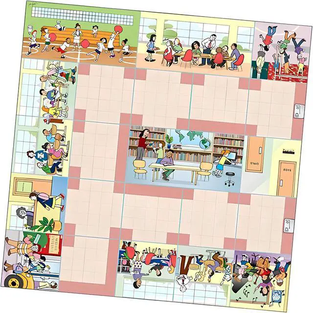 Alt view image 2 of 3 - School Mat for Bee-Bot or Blue-Bot, Kids Educational Coding Robots Playmat, Preschool Elementary Activity Play Mats for Programmable Robotics for Boys and Girls Play Mats