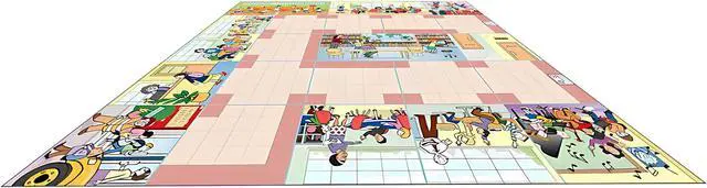 Alt view image 3 of 3 - School Mat for Bee-Bot or Blue-Bot, Kids Educational Coding Robots Playmat, Preschool Elementary Activity Play Mats for Programmable Robotics for Boys and Girls Play Mats