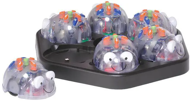 Main image of TTS Blue Bot Educational Starter Pack with 6 Programmable Floor Robot and 1 Rechargeable Docking Station (EL00515)