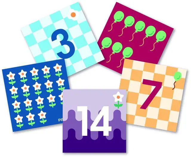 Alt view image 2 of 3 - Primo Thematic Number Cards for Cubetto Transparent Pocket Mat | STEM Educational Programming Robot Activity Cards Set