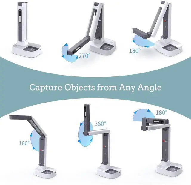Alt view image 2 of 7 - JOYUSING V513 Document Camera 4K 2-in-1 Webcam Perfect for Video meetings, Online Virtual Presentations and Live streaming