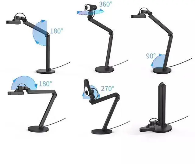 Alt view image 4 of 7 - JOYUSING V600 4K Document Camera Webcam w/ FPD Auto Focus, Real-time Projection, Web Conferencing, Distance Learning, Remote Teaching - Mac, Windows, Chromebook