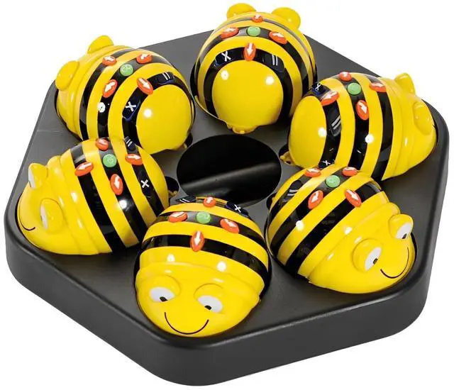 Alt view image 2 of 7 - TTS 18-pcs Bee-Bot Programmable Floor Robot See & Say Version with FREE 3-pcs Rechargeable Docking Station w/ USB Cable - Programmable Toy for Age 3+