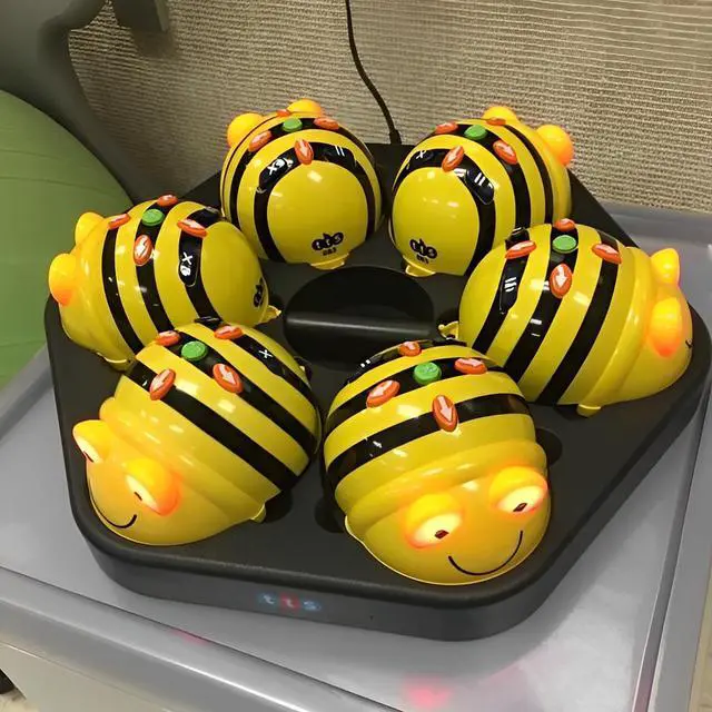 Alt view image 6 of 7 - TTS 18-pcs Bee-Bot Programmable Floor Robot See & Say Version with FREE 3-pcs Rechargeable Docking Station w/ USB Cable - Programmable Toy for Age 3+